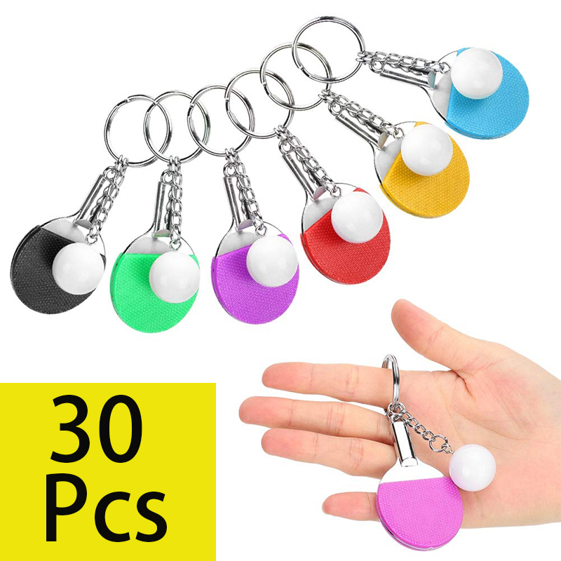 Table Tennis Ace - 30Pcs Mini Table Tennis Racket Keychain