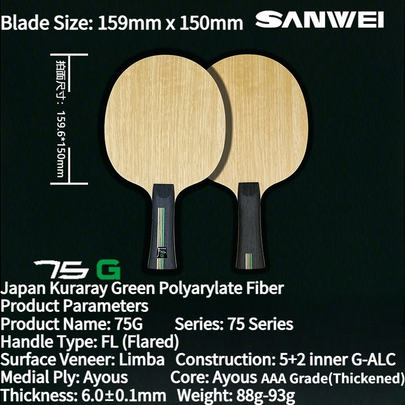 NEW SANWEI 75G Inner Green-ALC - Table Tennis Xiom 评论和价格